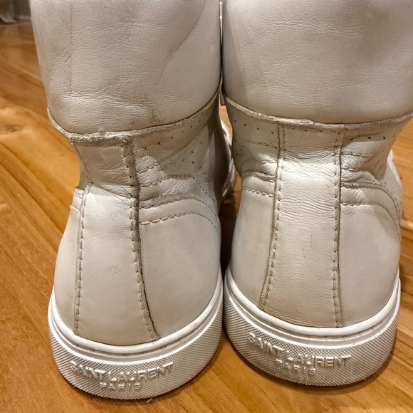Saint Laurent Joe Distressed leather High top trainers main image 5
